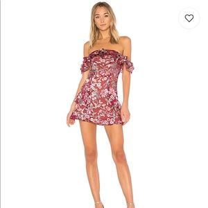 For love and lemons flora off shoulder mini dress